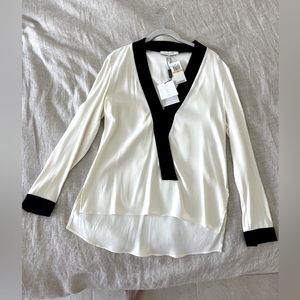 NWT Alexis Black and White Adelaide Blouse Size:S